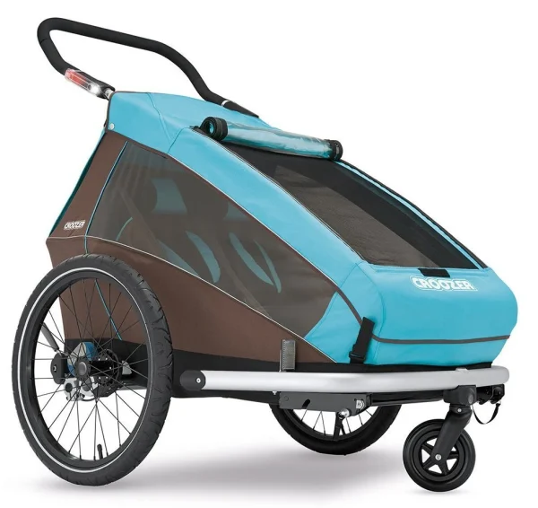 Croozer Kid Plus For 2 Ab 2016 Mit Licht Gefedert Mit Buggy-, Walker- Und Fahrrad-Opt. Sky-blue *** 4