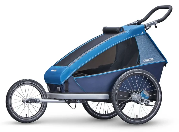 Croozer Kid Plus For 1 Ab 2018 Gefedert Mit Licht, Fahrrad-, Buggy- Und Jogging-Option Ocean-blue 4