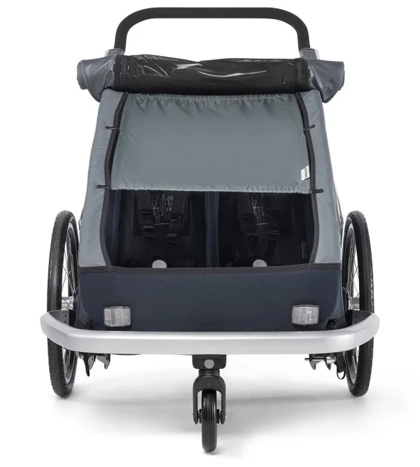 Croozer Sonnenschutz Sun Cover Kid 2-Sitzer Kaaos Ab 2020 Graphite Blue Passend Ab 2018er Kid 3