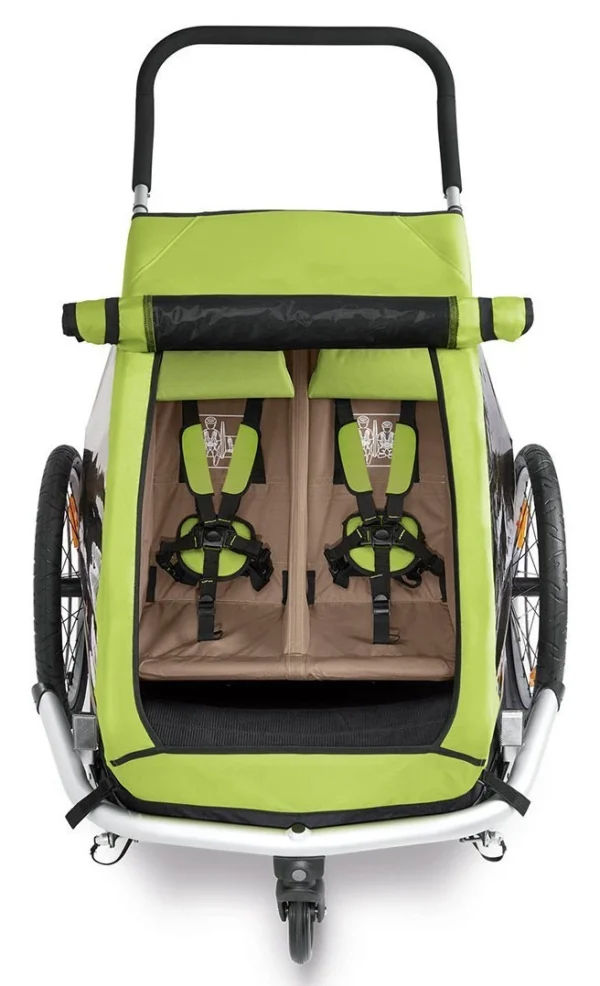 Croozer Kid For 2 Ab 2016 Mit Buggy- Und Joggerset Zweisitzer Meadow Green *** 6